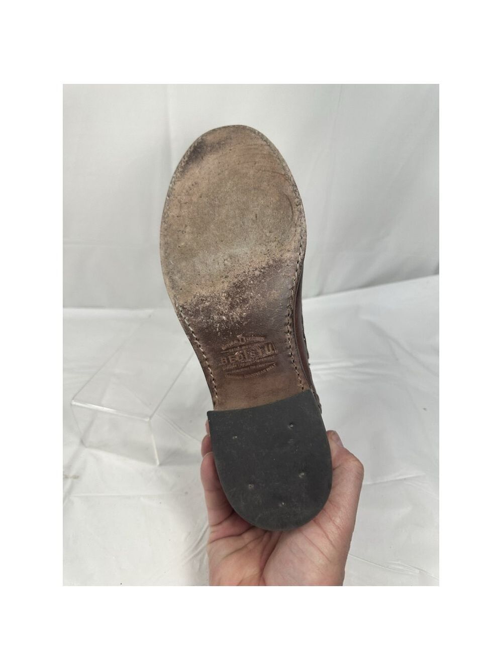 BED STU $255 TEAK DIP DYE HEATHER LEATHER BOOTS SZ 11 - Picture 14 of 16